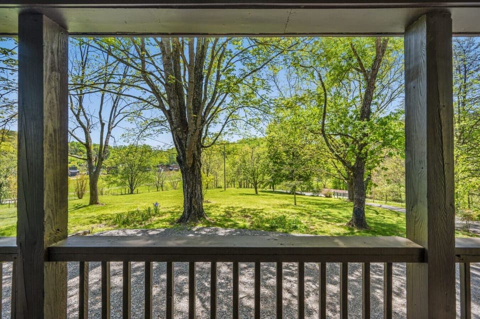 View right off the porch