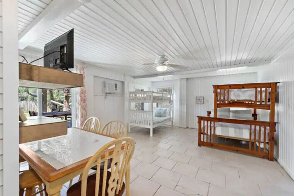 The awesome bunk room and hang out space on the ground floor