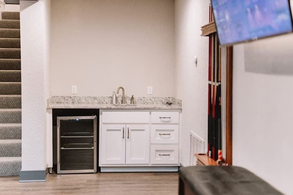 Mini Bar located on the Lower Level on side of the Game Room