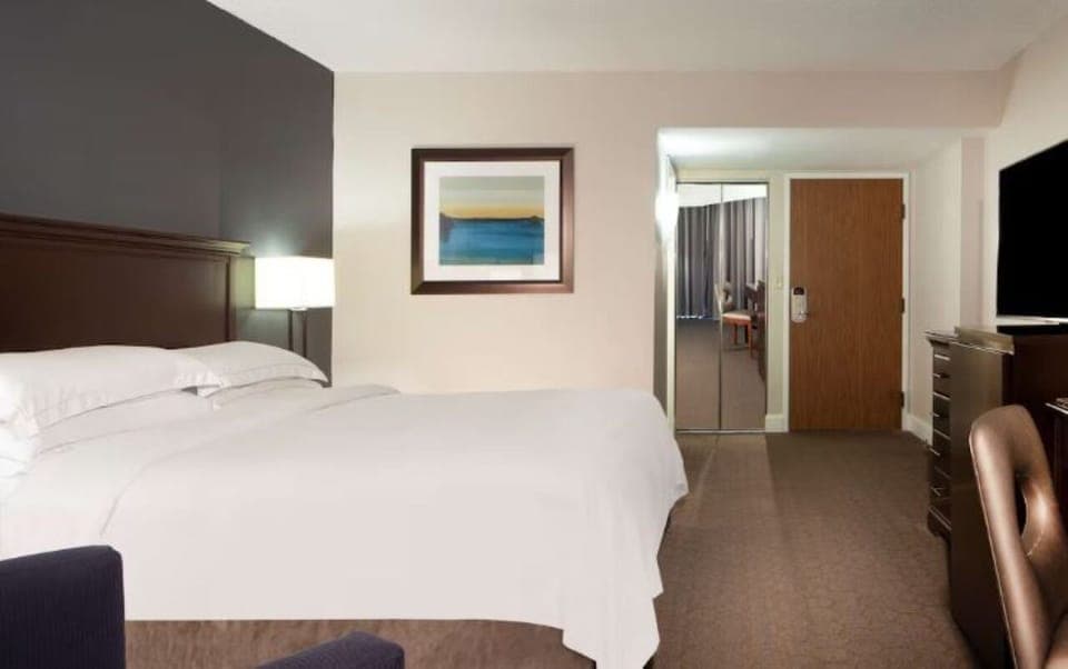 Bedroom. Interior and views may vary based on location and availability