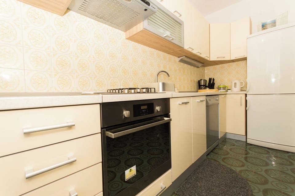 Apartment (A1) | Private kitchen | Fridge, oven, stovetop, dishwasher