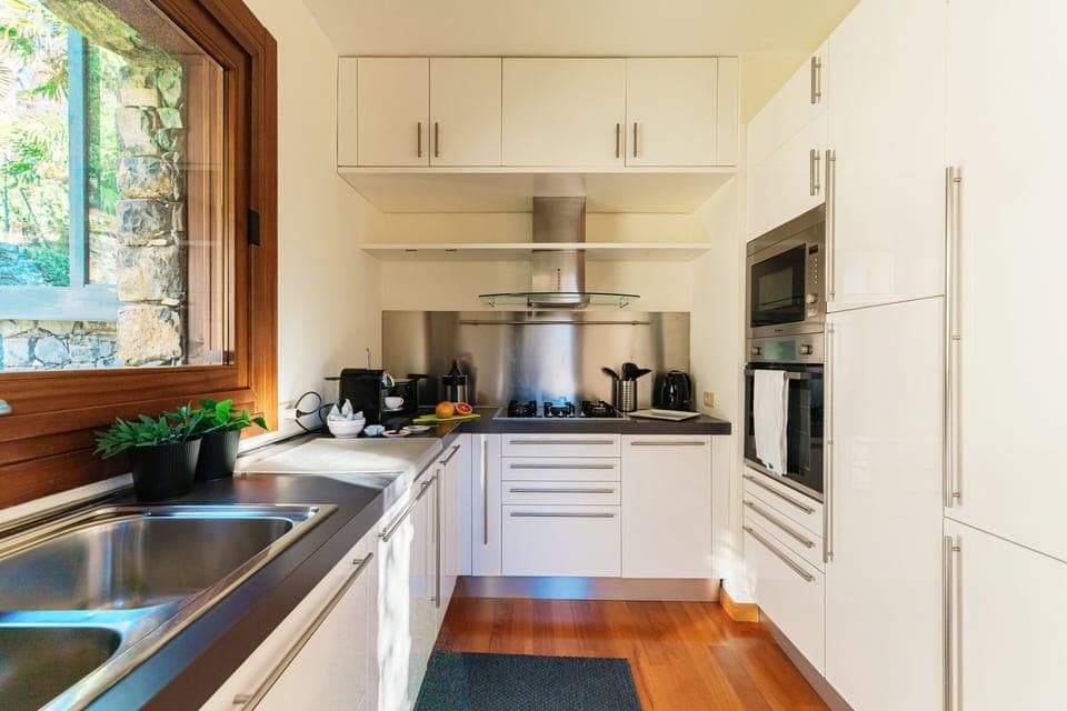 Apartment, Lake View | Private kitchen | Full-size fridge, microwave, oven, stovetop