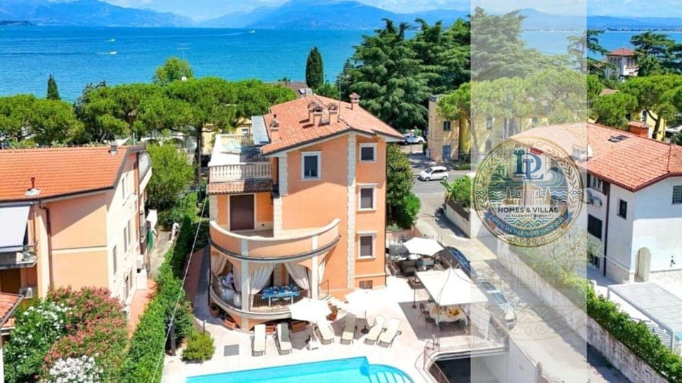 Breathtaking views from Villa Bugatti, Desenzano. Marriott-quality standard (2026). Stay 6+ nights and receive a complimentary train ticket to Venice. Historic charm in the heart of Lake Garda.
