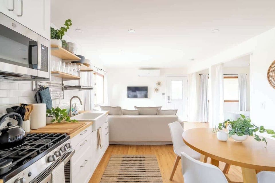 The studio features an inviting, open floor plan