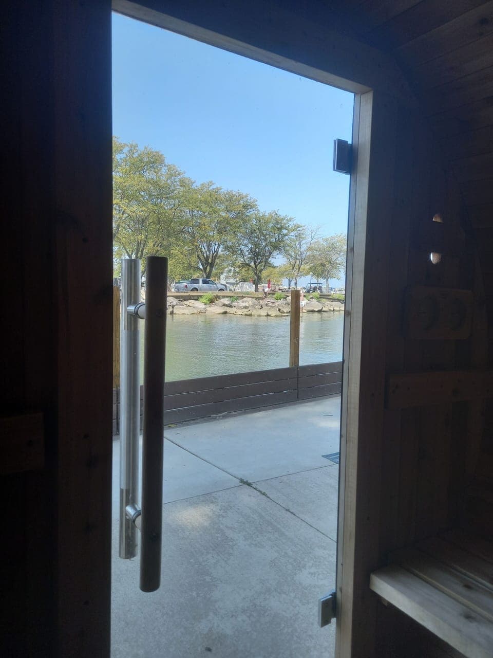 view from the sauna