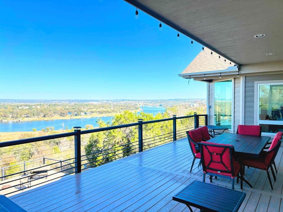 Outdoor dining with a view