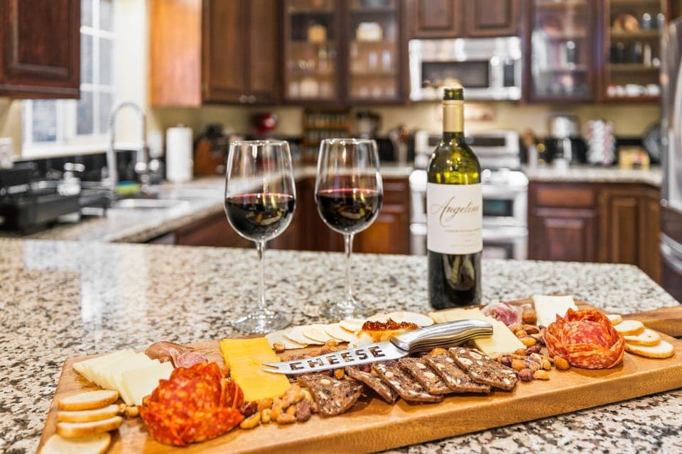 The perfect place to entertain with your favorite charcuterie and wine.