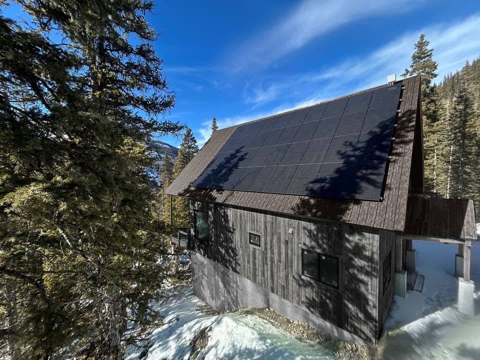 Solar Panel side of lodge