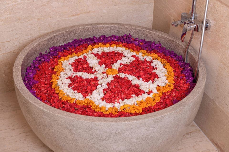 Family Villa, Balcony, Pool View | Bathroom | Combined shower/tub, free toiletries, soap, shampoo