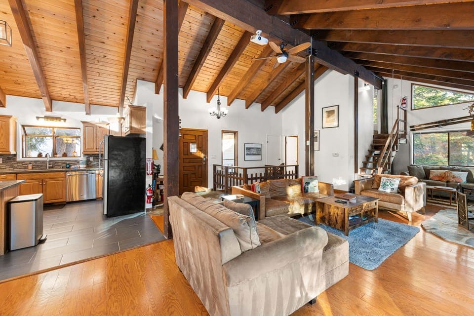 Kitchen and family room