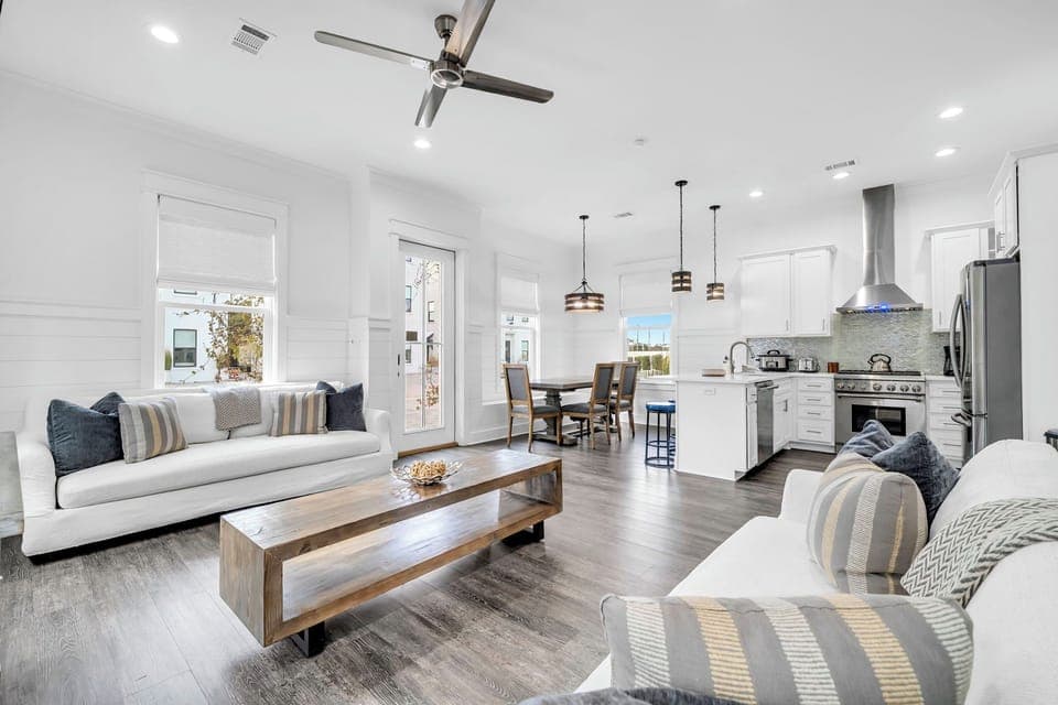 Seamless open-plan living and dining