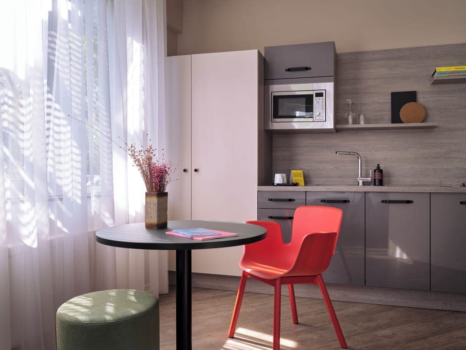 Deluxe Suite, 1 King Bed | Living area | 30-inch flat-screen TV with cable channels