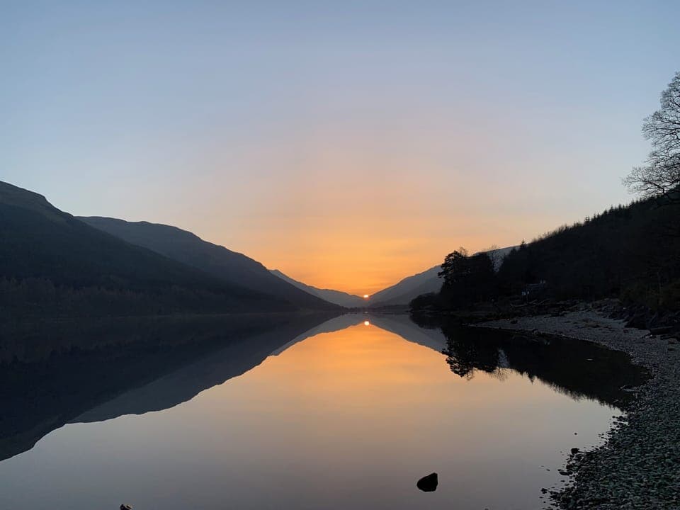 sunset from the shores of loch Voil