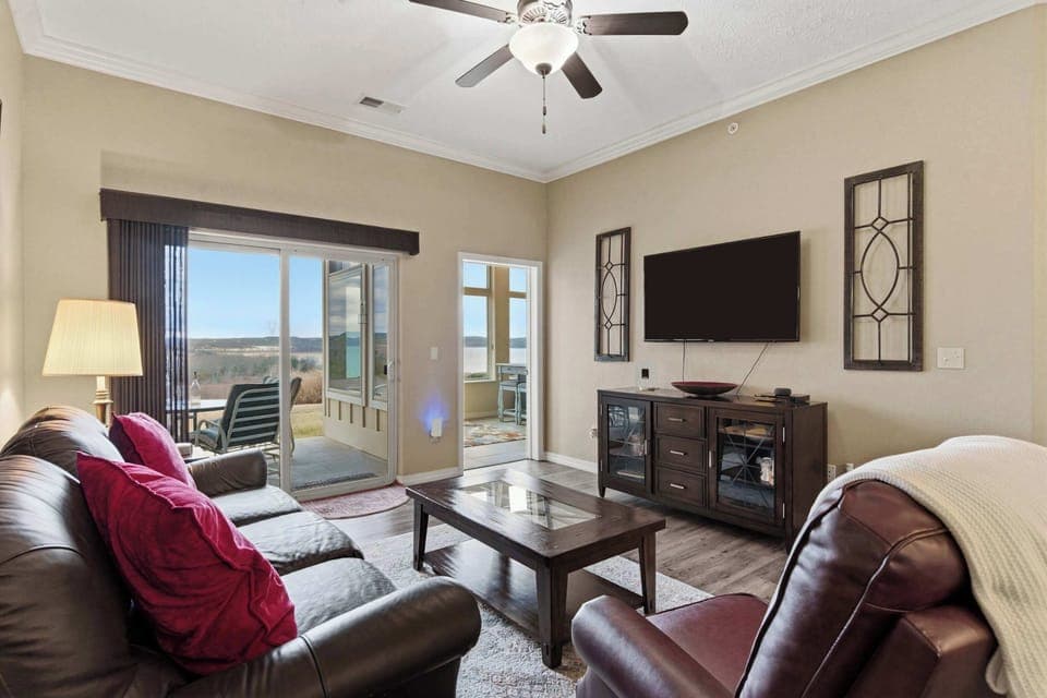 Curl up in the inviting living room & stream your favorites on the smart TV​