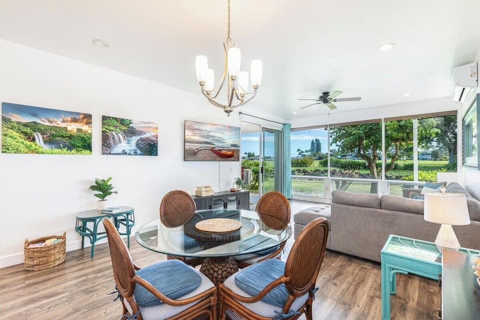 Living Room with Golf Course Views