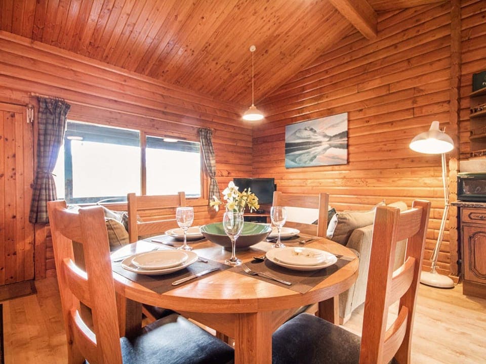 Dining Area | Lochside Log Cabin, Brora