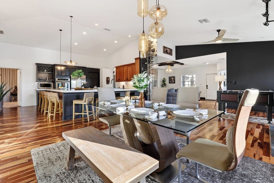 Sleek dining area perfect for shared meals and easy indoor-outdoor flow.