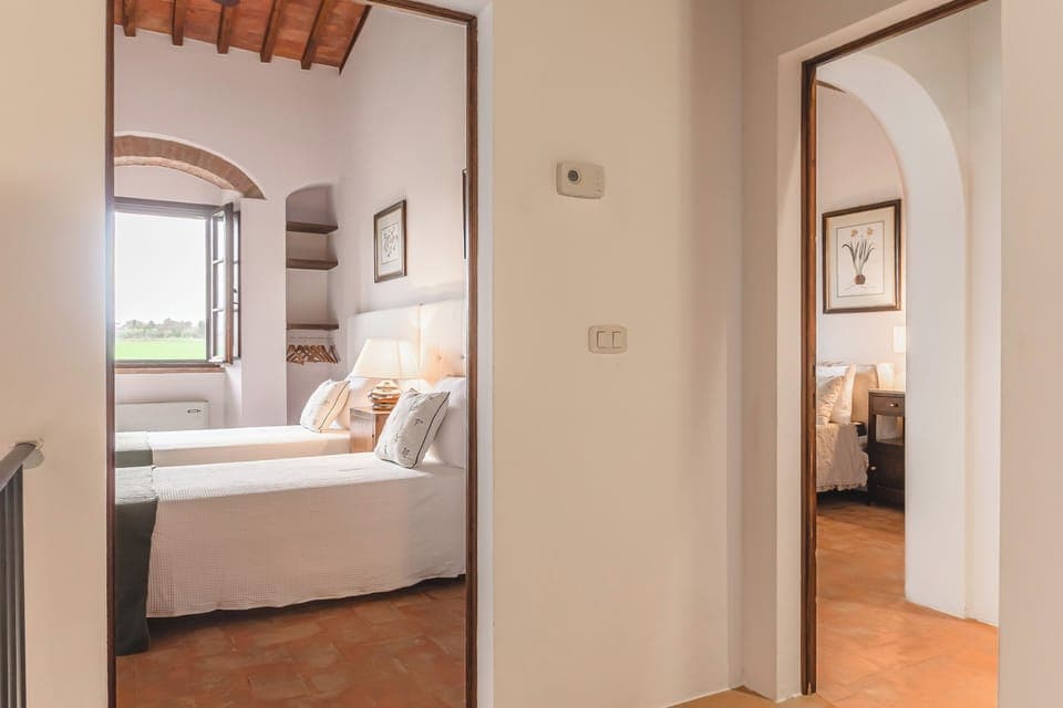 Layout showing the two bedrooms located separately for extra privacy and comfort