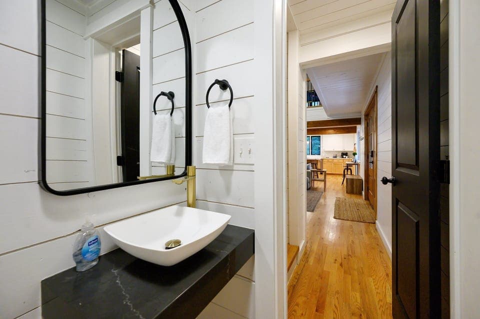 The perfect perch for your toothbrush, face wash, and that fancy vacation skincare routine you finally get to use.