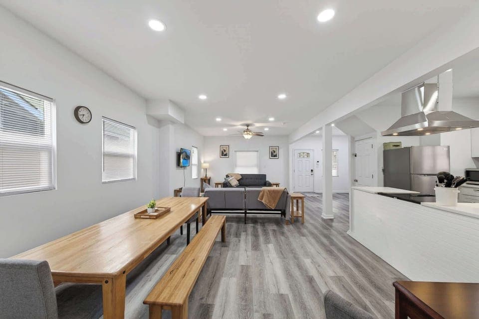 View from Master Bedroom into Dining and Living Rooms