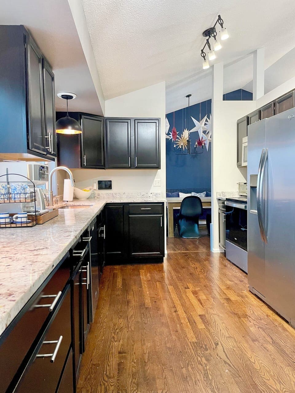 Granite counters in the kitchen