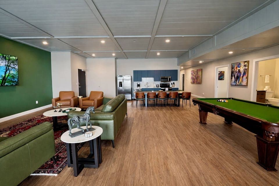 Look at all this incredible space waiting for your group to make amazing memories together. From the green pool table to the spacious kitchen every detail is designed for premium comfort.