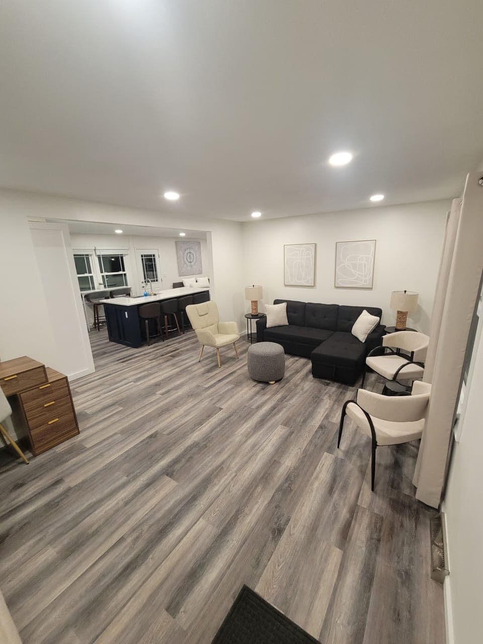 Living room with sleeper sofa