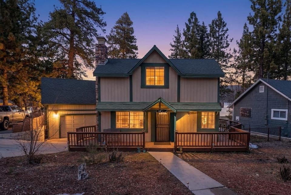 Spacious Big Bear retreat just steps from the lake, with driveway parking and EV charger for your convenience.