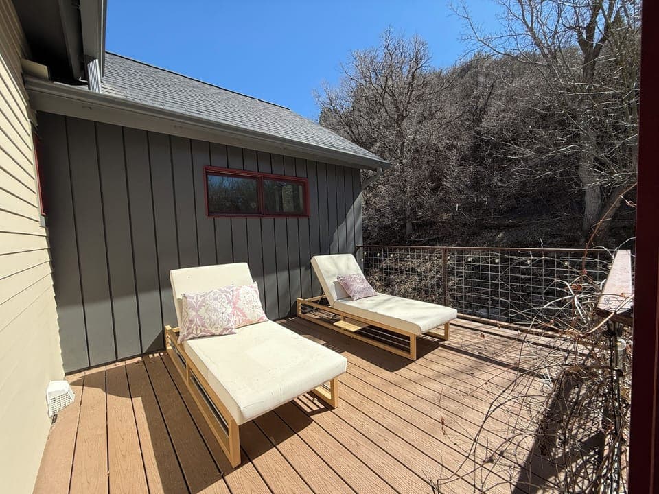 Primary rooftop deck with cafe lighting