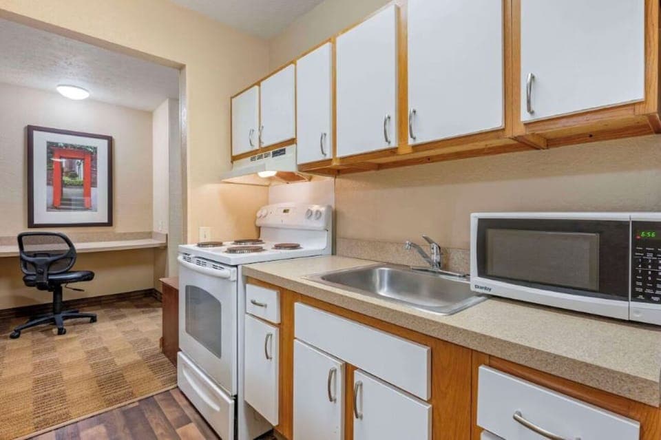 Prep and serve with generous counter space and sink.
