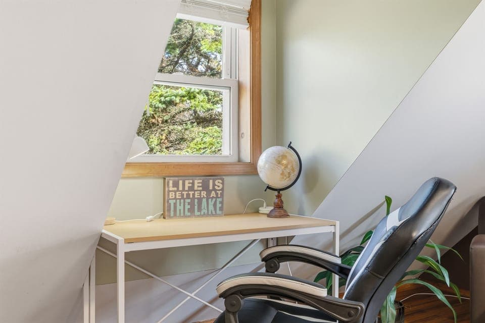 Stay connected in your peaceful work nook.
