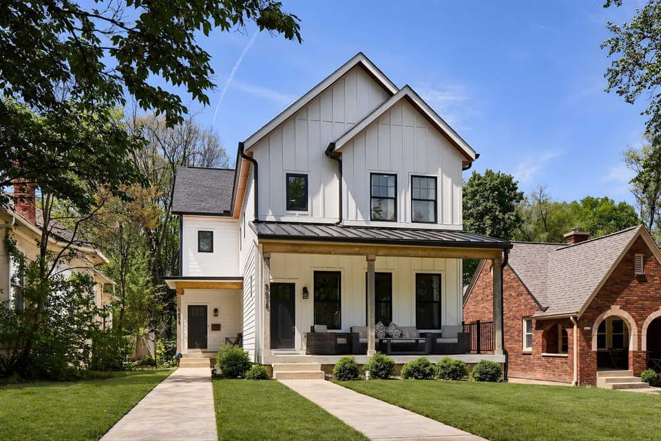 Front View | Relax on the Covered Porch with Cozy Lounge Seating