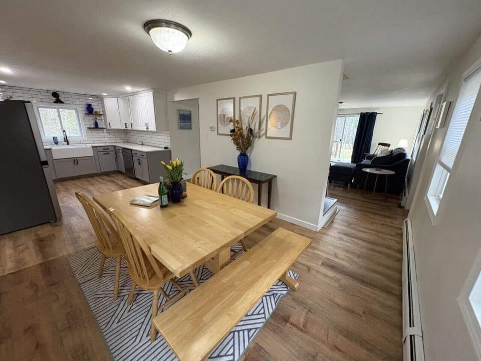 Warm and inviting dining space perfect for shared meals and cozy gatherings