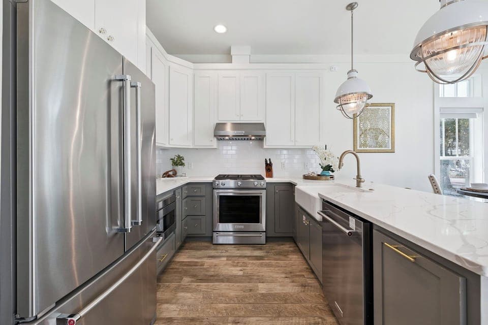 Chef's Kitchen Offering Stainless Steel Appliances