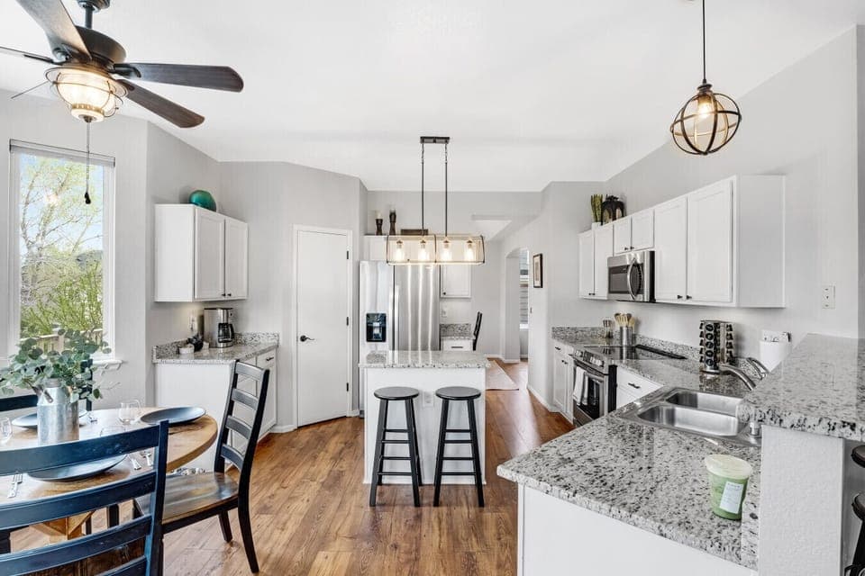 Kitchen comes with stainless steel appliances and is recently remodeled