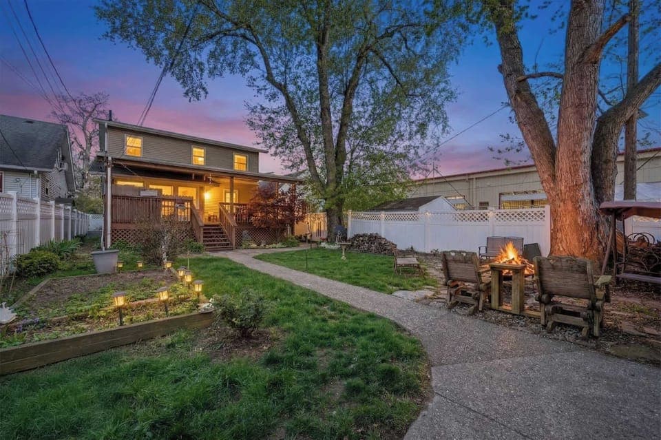 Backyard Retreat with Fire Pit | Gather Under the Trees for Cozy Evenings and Effortless Outdoor Living