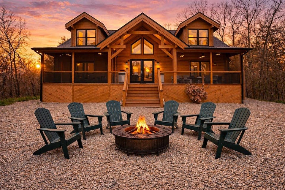 Backyard: Gather around the firepit for cozy nights under the stars.