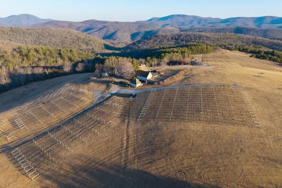 The home has 360 degrees views of the Blue Ridge Mountains