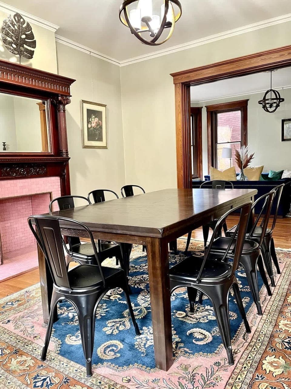 Dining Area: Gather in this inviting dining area featuring a stylish table and comfortable seating, perfect for shared meals, morning coffee, or evening conversations in a warm and welcoming setting.