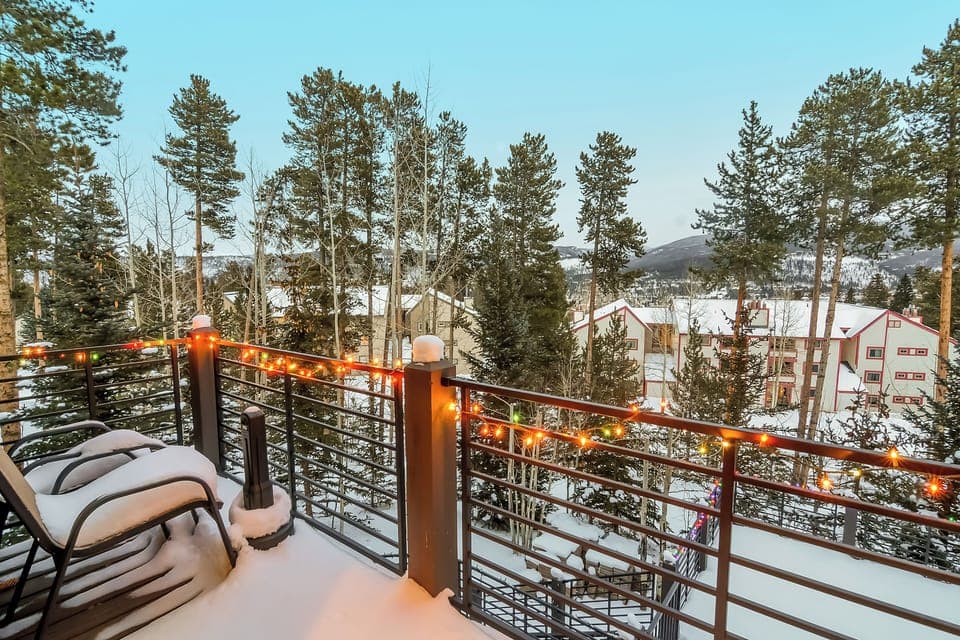 Wintery Views from the King Master Balcony on the 2nd Floor