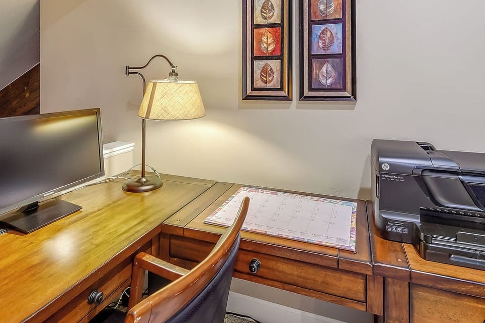 Top Floor Loft Office Desk, Monitor, Printer - Perfect for Digit