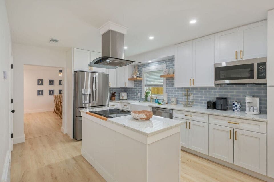 Thoughtfully designed kitchen with everything you need for a comfortable stay.