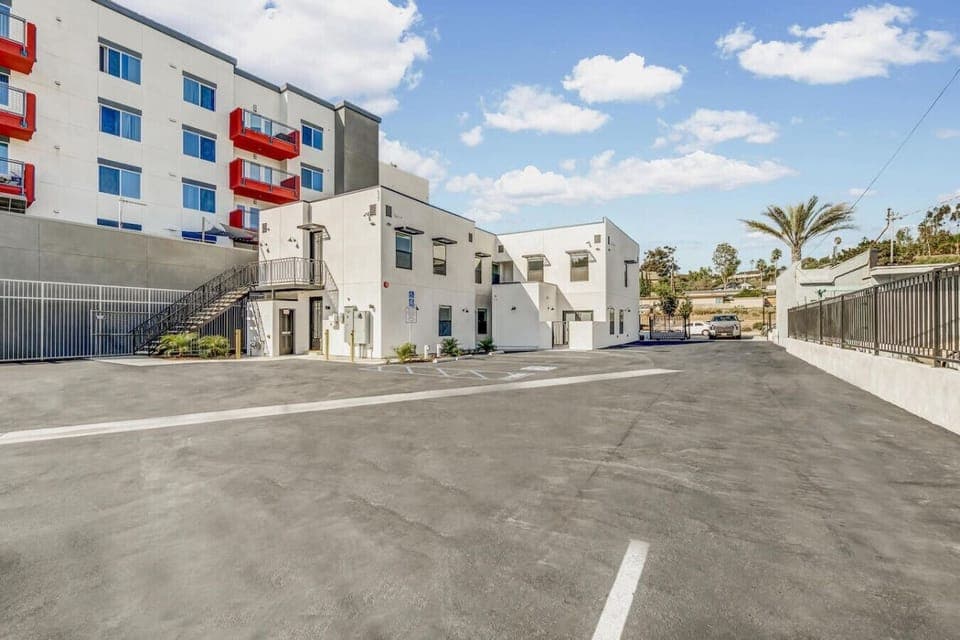 Secure and private gated parking for guests.