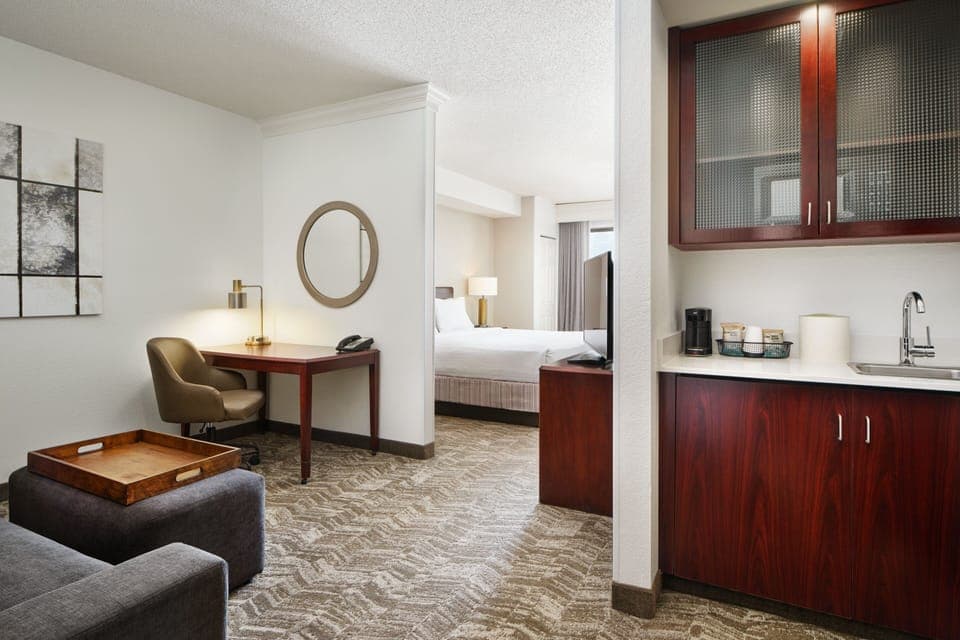 Suite, 1 King Bed with Sofa bed, Mountain View | In-room safe, desk, laptop workspace, blackout drapes