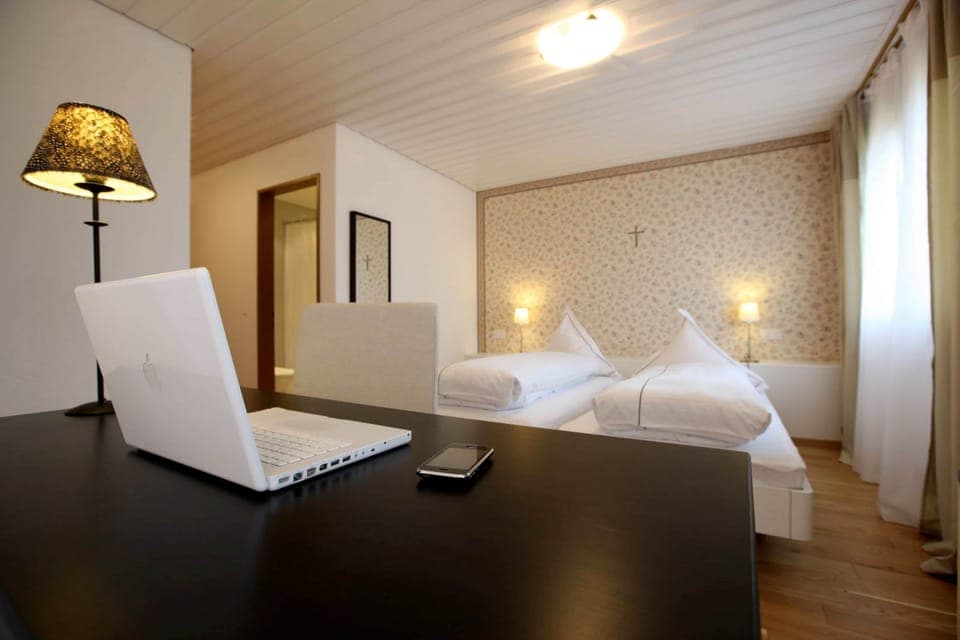 Premium bedding, desk, soundproofing, iron/ironing board