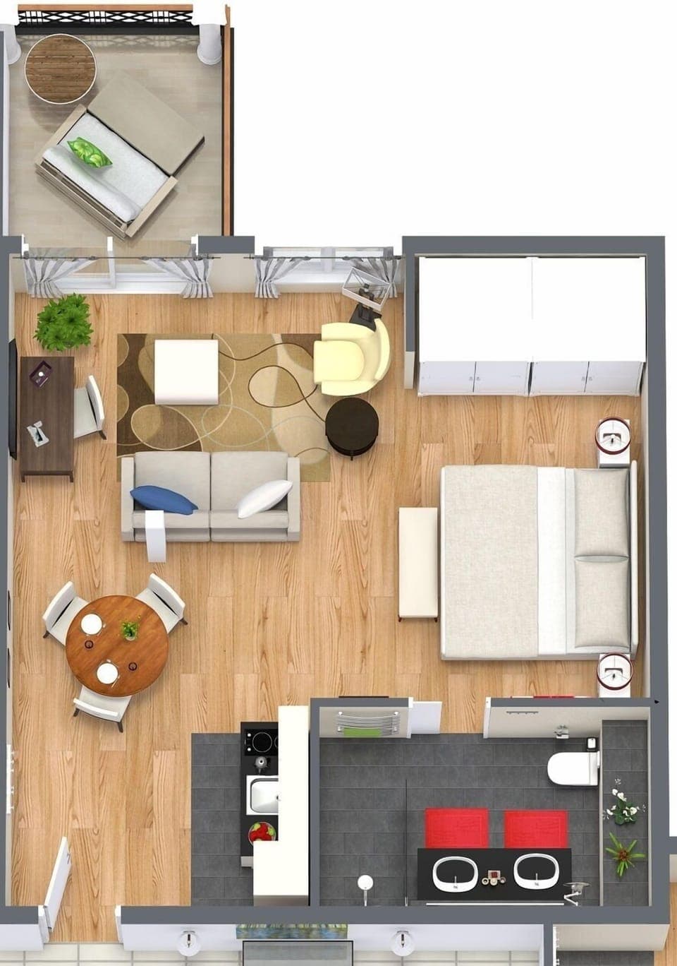 Superior Studio | Floor plan