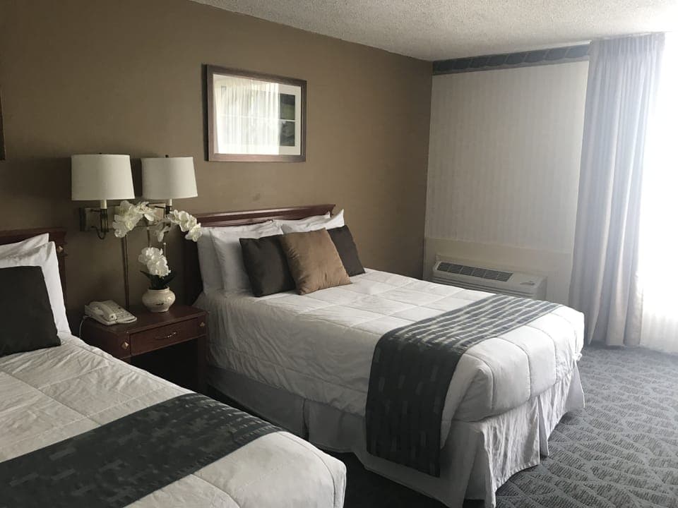 Premium bedding, pillowtop beds, blackout drapes, iron/ironing board