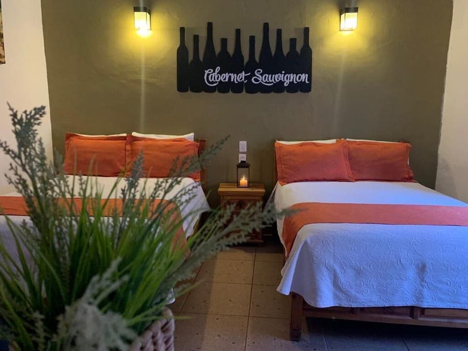 Double Room | Desk, iron/ironing board, bed sheets