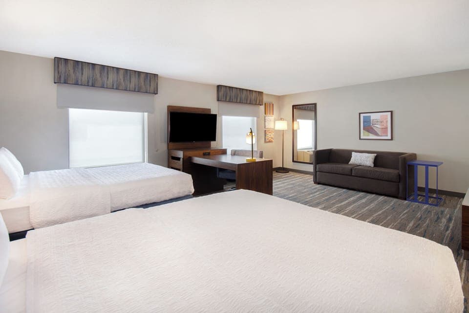 Suite, 2 Queen Beds, Non Smoking | Iron/ironing board, free cribs/infant beds, rollaway beds, Internet