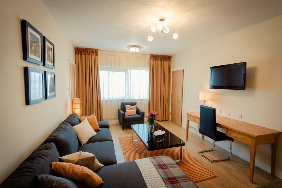 Classic Apartment, 1 Double Bed | Living area | TV